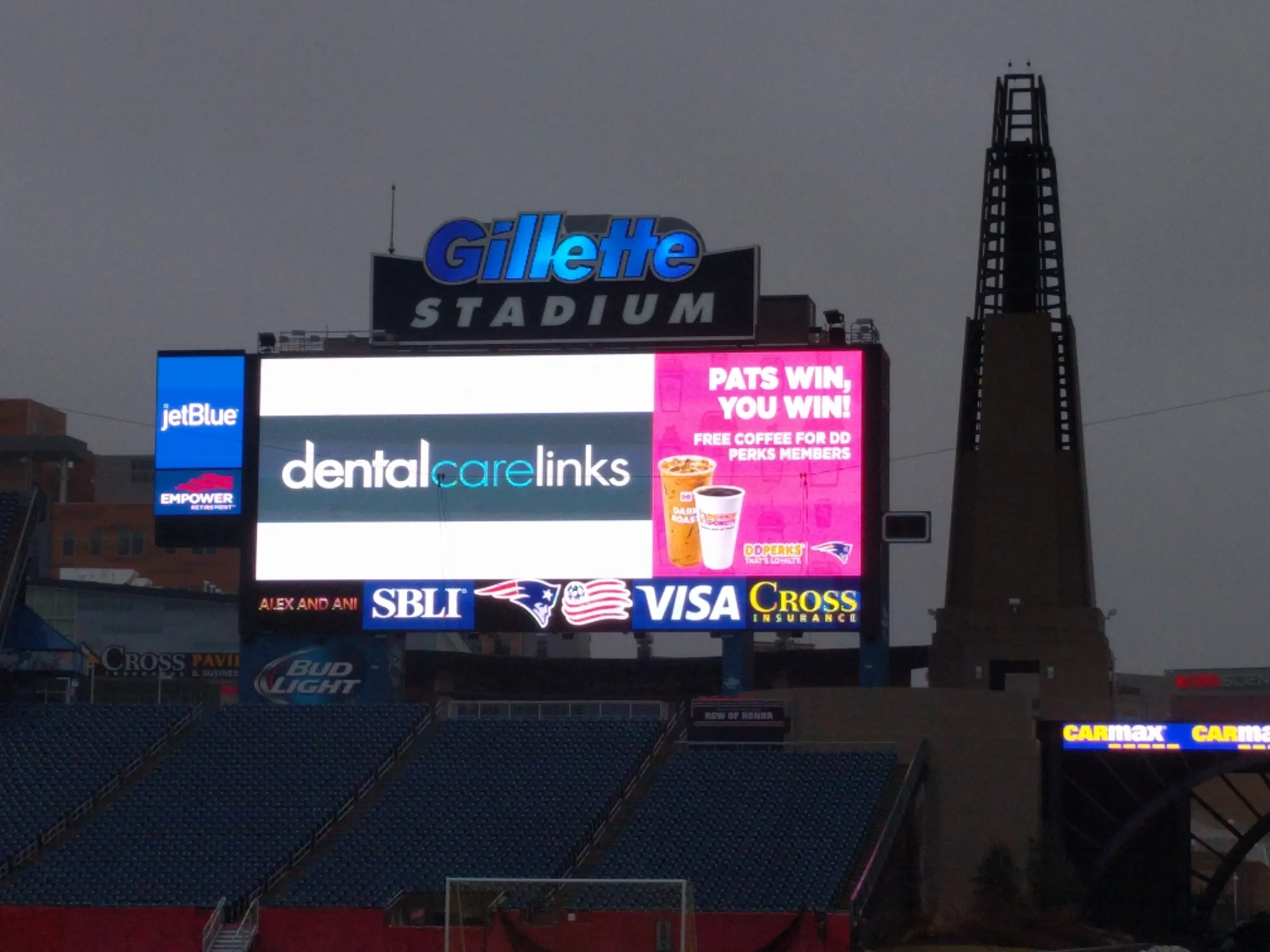 Dental Care Links sponsorship at Gillette Stadium